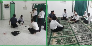 Pengukuran Arah Kiblat di Musholla Al Mustofa Panjang Wetan