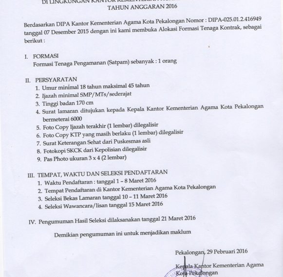 Formasi Tenaga Pengamanan (Satpam)