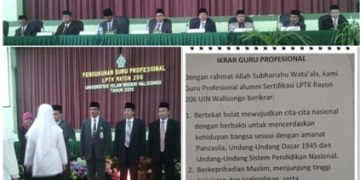 PENGUKUHAN PLPG TAHAP 3 RAYON 206 UIN WALISONGO SEMARANG TAHUN 2015