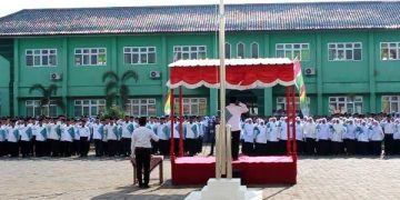 Khidmat, Upacara Peringatan Hari Amal Bhakti ke-74  Kemenag Tahun 2020.