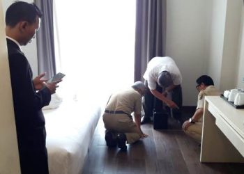 Pengukuran Arah Kiblat di Hotel Santika Pekalongan