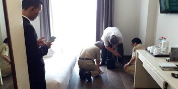 Pengukuran Arah Kiblat di Hotel Santika Pekalongan