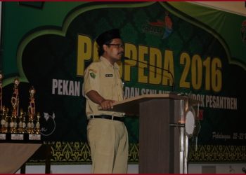 Imam,  mencari bibit-bibit unggul santri di bidang olah raga dan seni di Kejuaraan Pospeda 2016