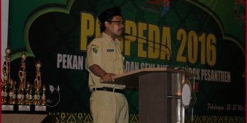 Imam,  mencari bibit-bibit unggul santri di bidang olah raga dan seni di Kejuaraan Pospeda 2016