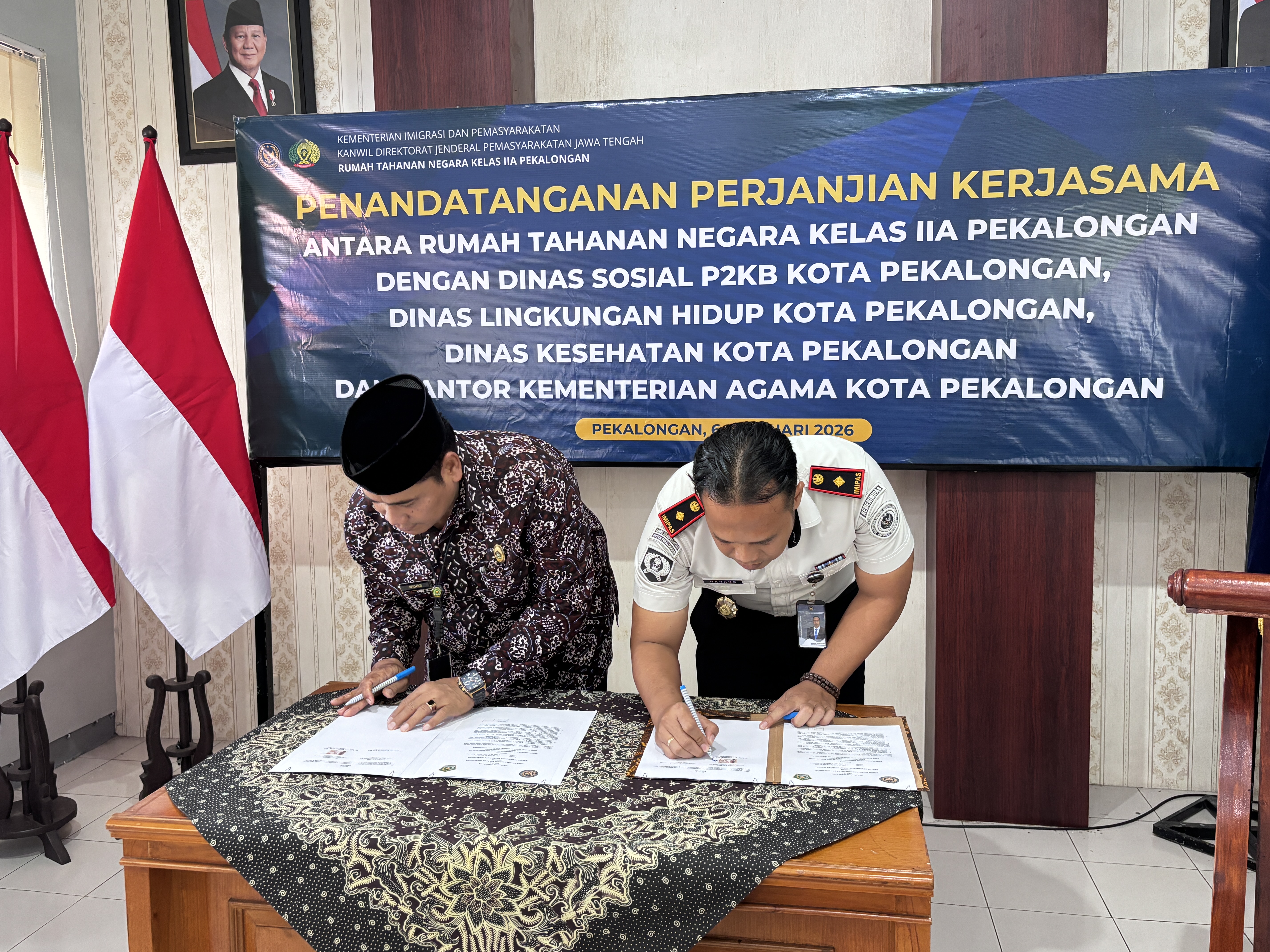 Kemenag Kota Pekalongan dan Rutan Kelas IIA Pekalongan Teken PKS Bimbingan Rohani Islam bagi Warga Binaan